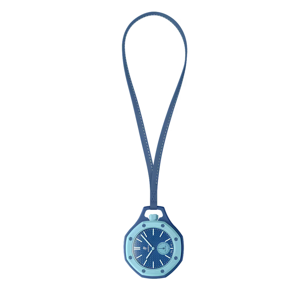 Swatch x AP Royal Pop Blue Dial Blue Leather Lanyard Watch for Men - Lan Ba