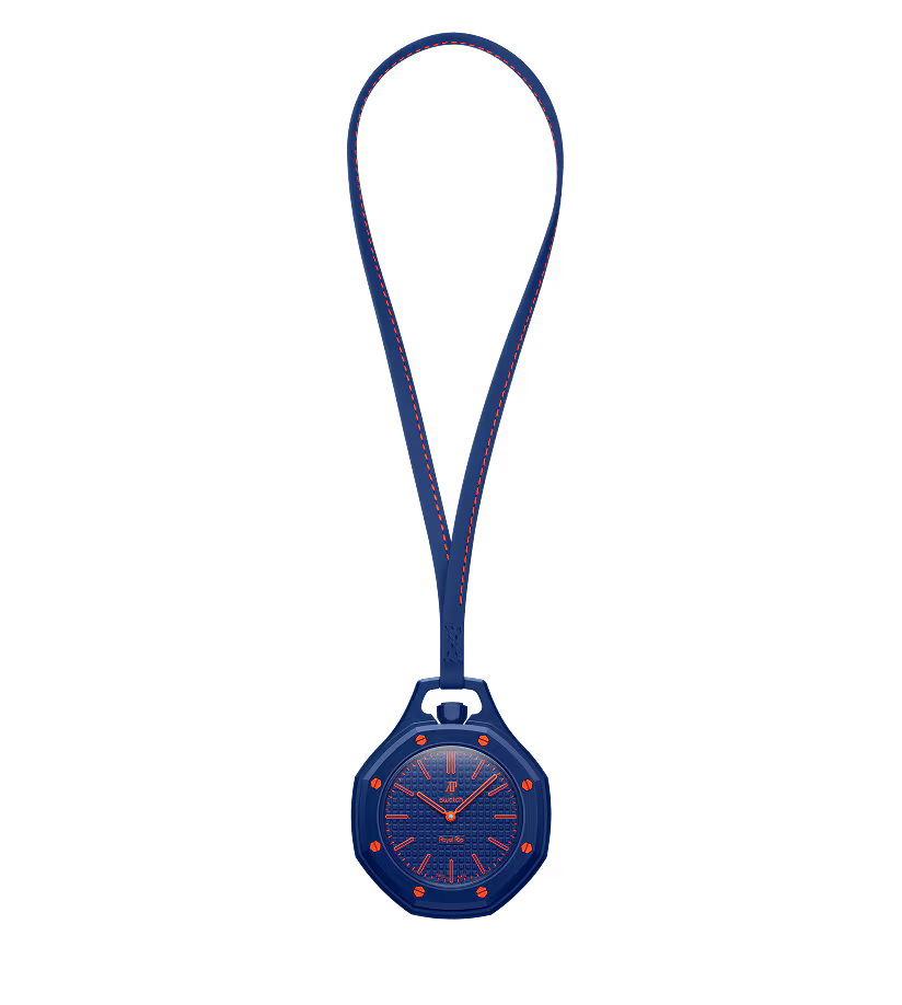 Swatch x AP Royal Pop Blue Dial Blue Leather Lanyard Watch for Men - Orenji Hachi