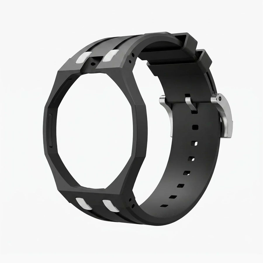 Swatch Royal Pop Rubber Straps - Ocho Negro Black