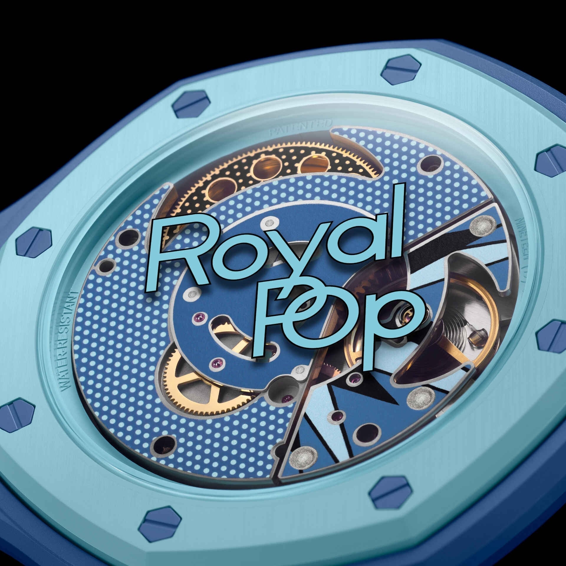 Swatch x AP Royal Pop Blue Dial Blue Leather Strap Watch for Men - Lan Ba