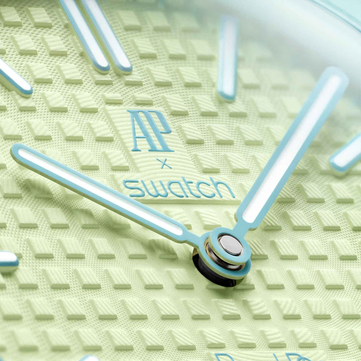Swatch x AP Royal Pop Lime Green Dial Lime Green leather Lanyard Watch for Men - Blaue Acht