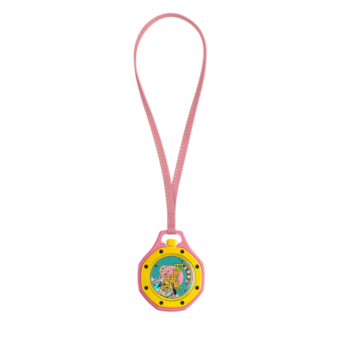 Swatch x AP Royal Pop Blue Dial Pink Leather Strap Watch for Women - Otg Roz