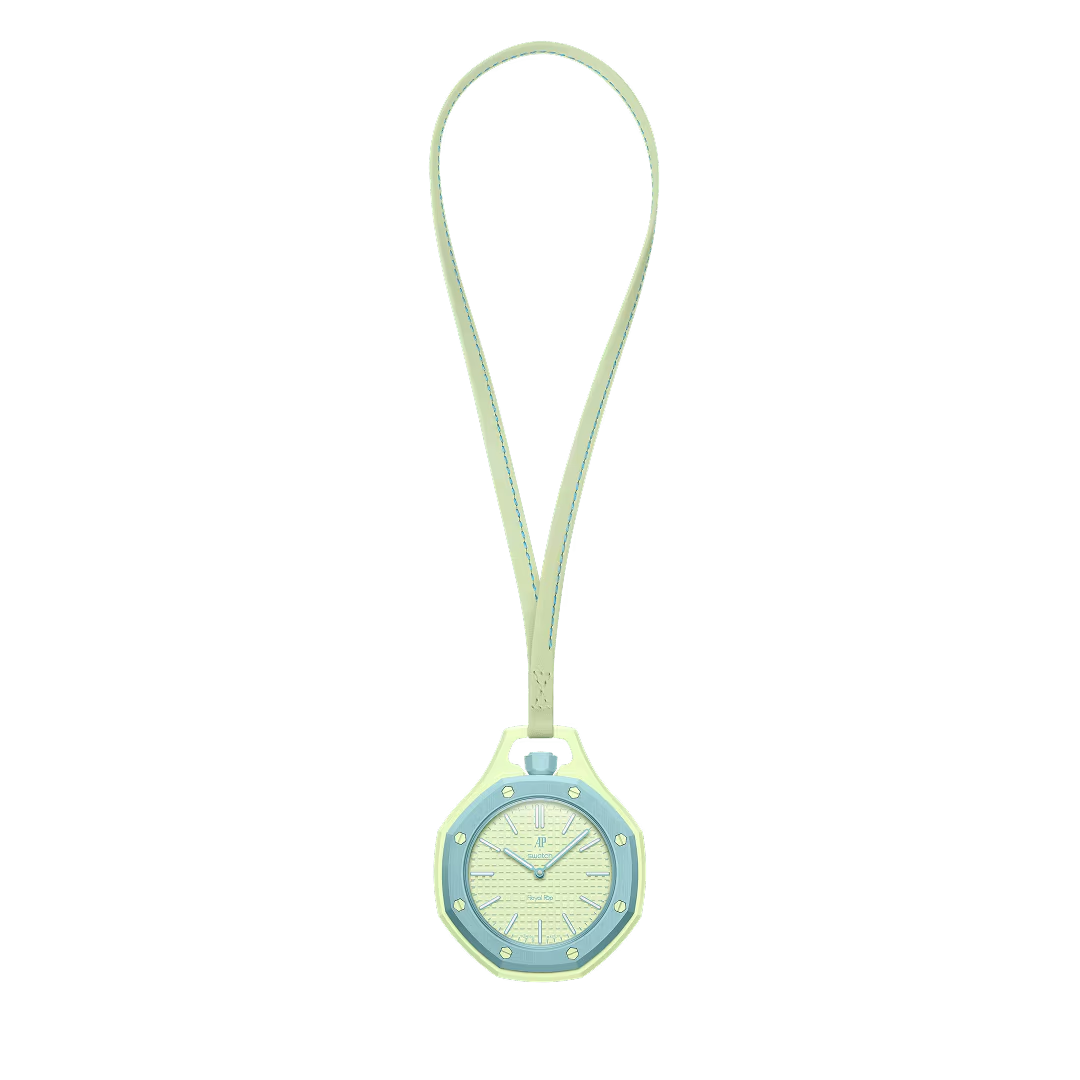 Swatch x AP Royal Pop Lime Green Dial Lime Green Leather Strap Watch for Men - Blaue Acht