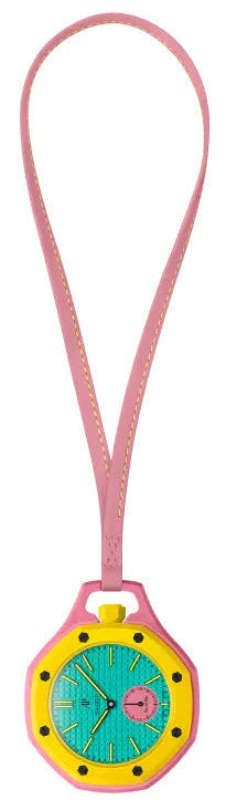 Swatch x AP Royal Pop Blue Dial Pink Leather lanyard Watch for Women - Otg Roz